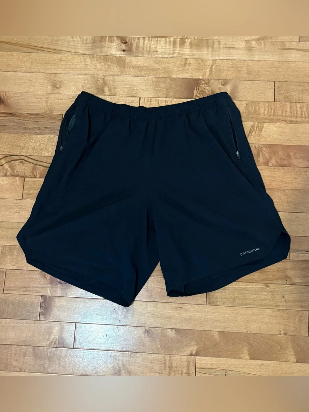 Patagonia Men’s Black Athletic Shorts with Zip Pockets